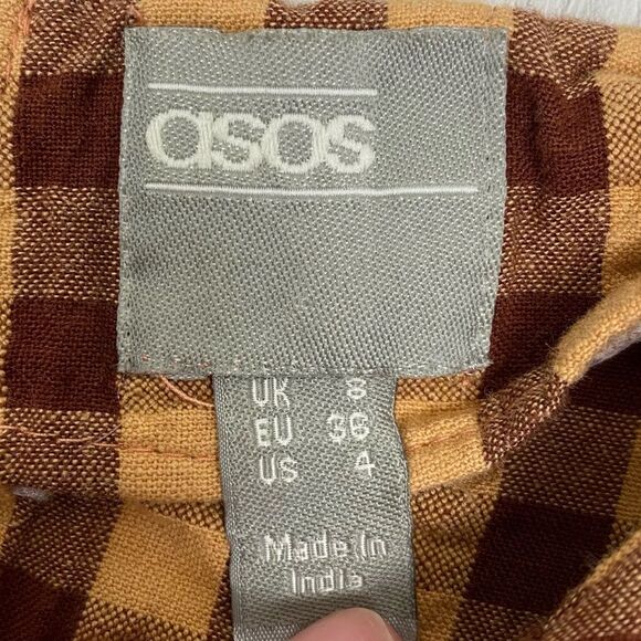 ASOS | Gingham Ruffle Baby Doll Mini Dress Size 4 - Picture 11 of 12